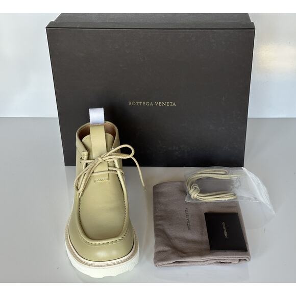 NIB $890 Bottega Veneta Leather Green Lightweight Ankle Boots 9 US 578287 Italy main image 8